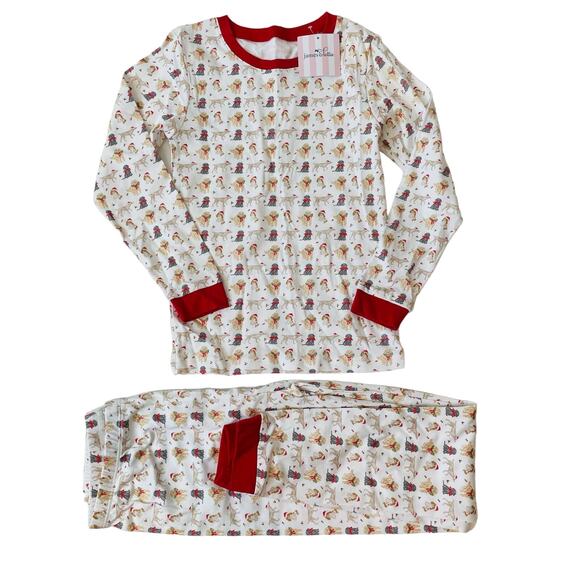NWT James & Lottie Size 10 Christmas Puppy Pjs - Picture 1 of 4